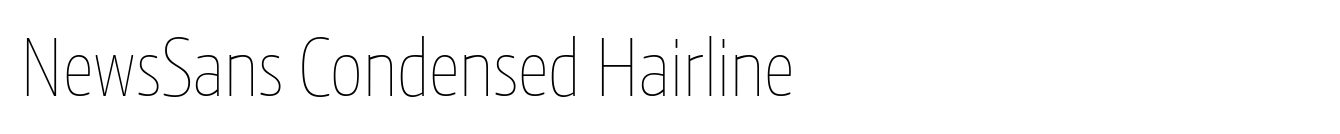 NewsSans Condensed Hairline image